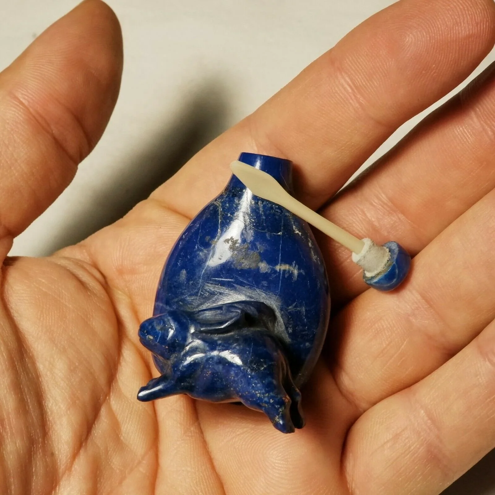 Antique Chinese Lapis Lazuli Snuff Bottle - 1900 ca. — Magellan